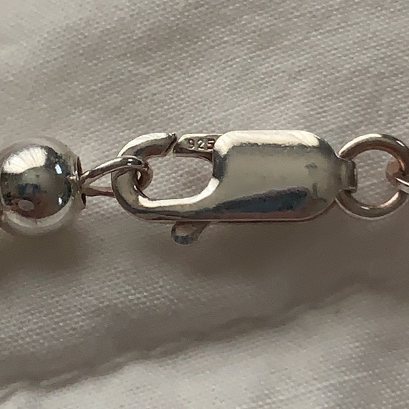 925 Choker beautiful clean elegant pearl necklace - Picture 3 of 7